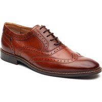 Base London Clarence Brogue Leder Herren Schnürschuhe in verbrannten Tan
