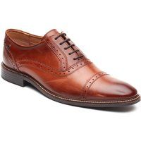 Base London Ascot Oxford Leder Herren Schuhe in verbranntem Tan