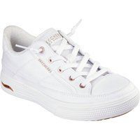 Skechers Arch Fit Arcade - Meet Ya There Textil Damen Weiße Sneaker