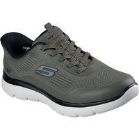 Skechers Summits Leyter Textil Herren Sneakers Oliv/Schwarz