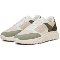 Jack & Jones Aspire Runner Polyurethan Herren Weiße Seetang / Bronzegrüne Sneakers