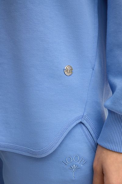 Joop! Tristani Blauer Hoodie mit Logo-Kordelzug und V-Ausschnitt