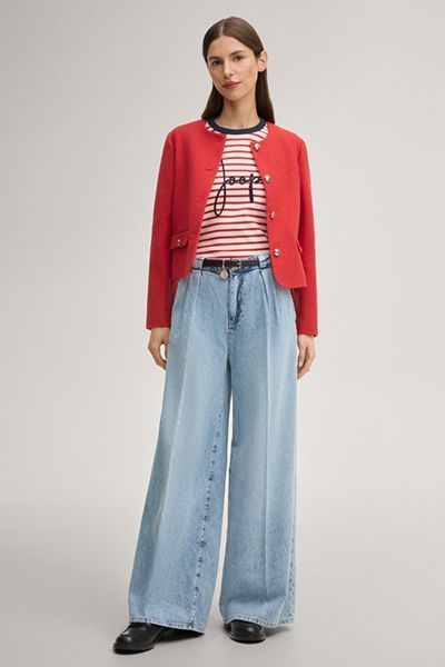 Joop! Gestreiftes T-Shirt Trinity in Rot/Weiß mit Logo