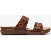 Braune Komfort-Sandalen mit verstellbaren Riemen
