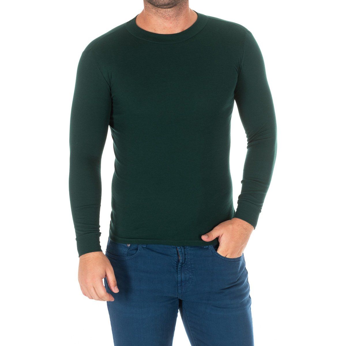 Klassisches Langarmshirt mit Rundhalsausschnitt
