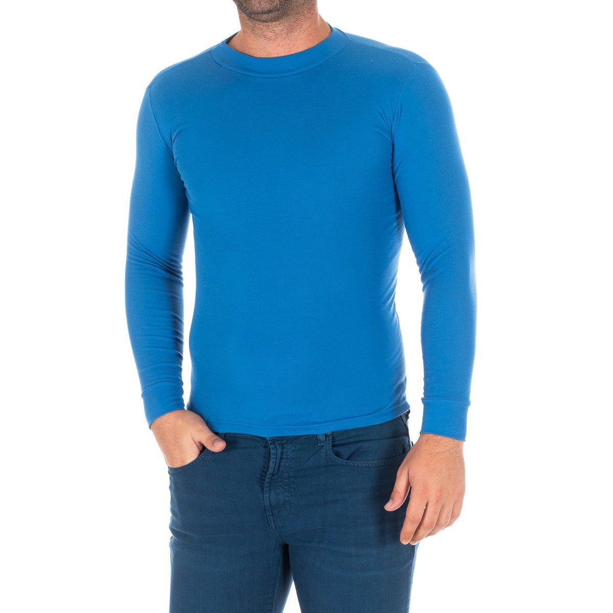 Klassisches Langarmshirt mit Rundhalsausschnitt