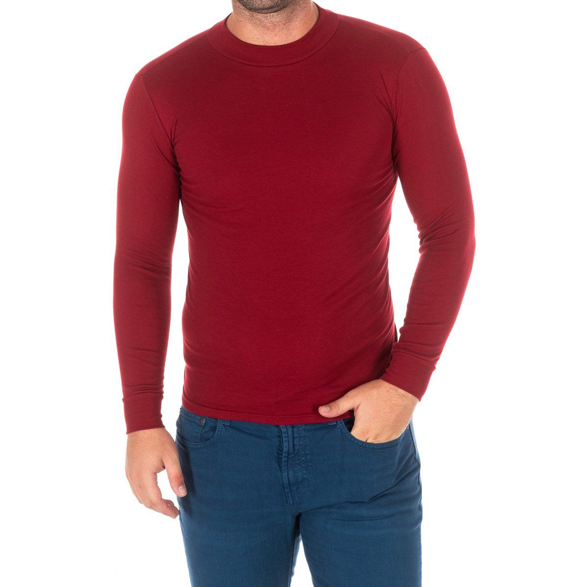 Klassisches Langarmshirt mit Rundhalsausschnitt