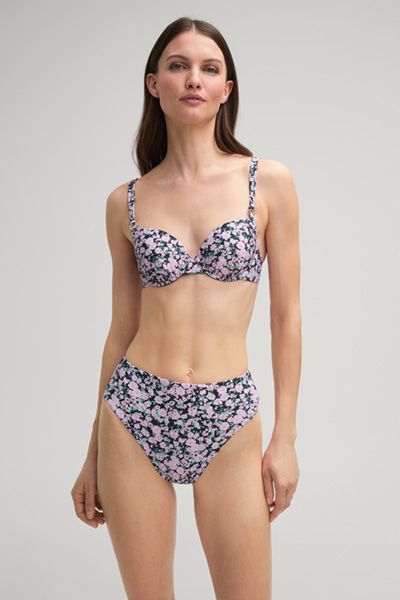 Wattiertes Bikini-Top mit Blumenprint
