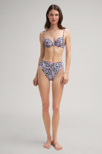 Wattiertes Bikini-Top mit Blumenprint