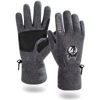 Schwarze Fleecehandschuhe mit Grip-Handfläche