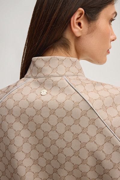 Kurzarm Sweatjacke mit Muster und Reißverschluss