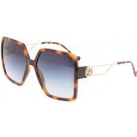 Übergroße quadratische Schildpatt-Sonnenbrille