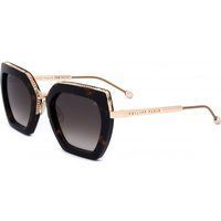 Geometrische Sonnenbrille mit Strassdetails