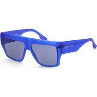 Moderne Sonnenbrille mit blauem, quadratischem Rahmen