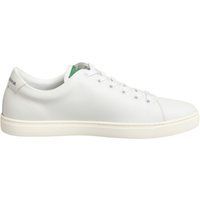 Weiße Leder-Sneakers im Low-Top-Stil
