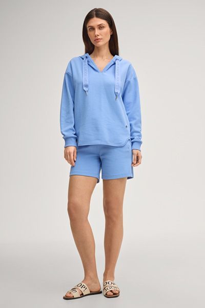 Joop! Trissi Blaue Baumwoll-Sweatshorts mit elastischem Kordelzugbund