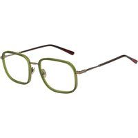 Eckige Brille mit Metallbügeln