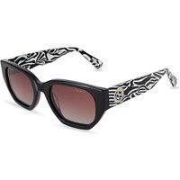 Retro Cat-Eye Sonnenbrille Zebra Bügel