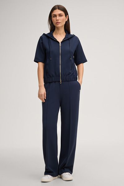 Joggpants Talila Marineblau Modal-Mischung Relaxed Fit Weite Hose