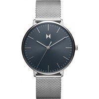 Minimalistische Silberne Uhr mit Mesh-Armband
