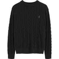 Herren Strickpullover mit Zopfmuster aus Wollmischung