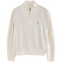 Wollmischung Pullover mit Halbem Reißverschluss