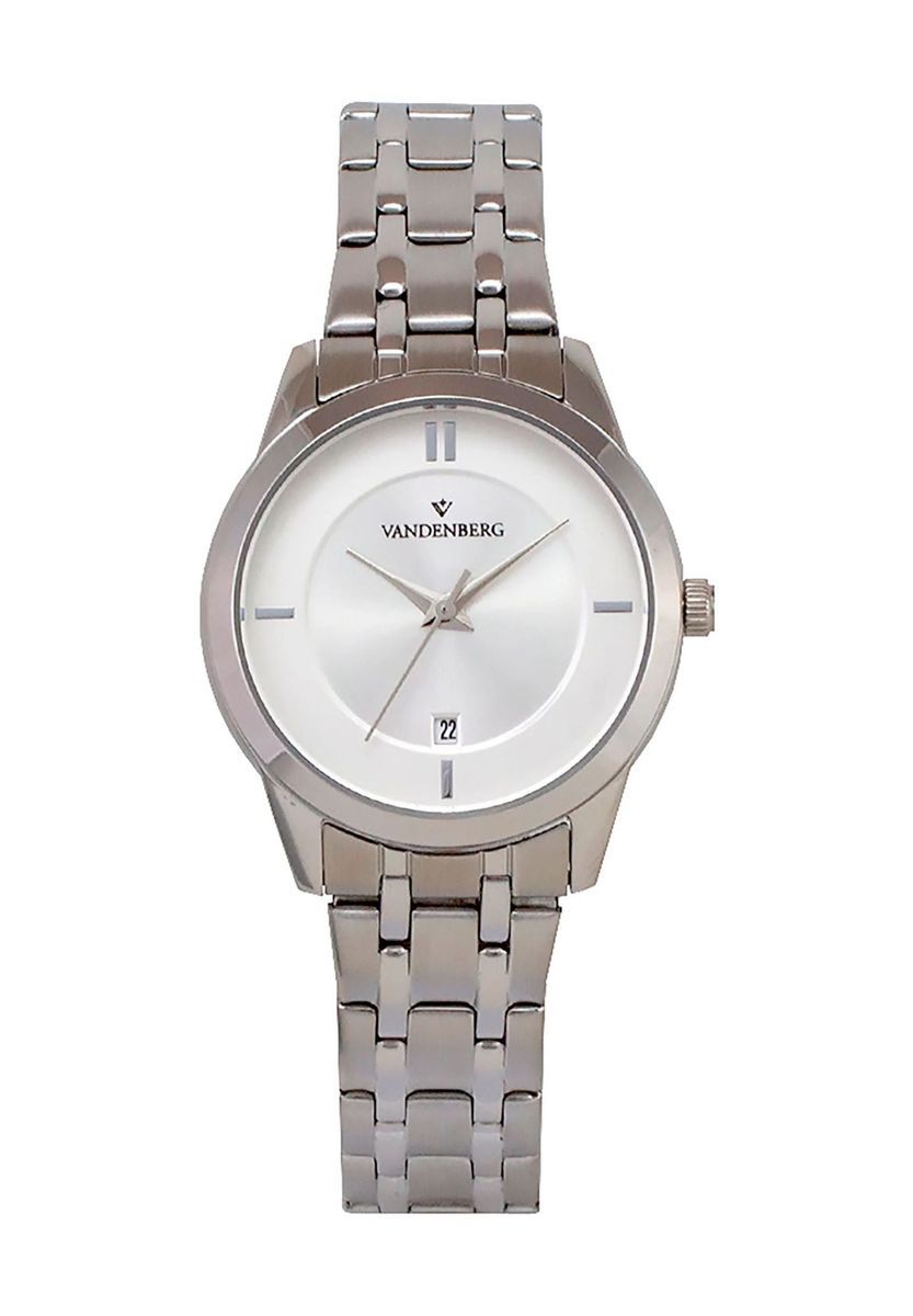 Klassische silberfarbene Armbanduhr