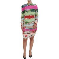 Blumen Mini Kleid Mehrfarbig
