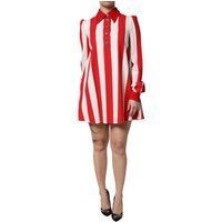 Gestreiftes Mini A-Line Kleid