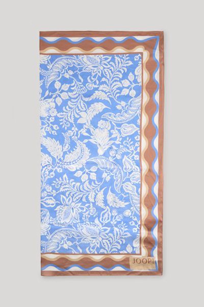 Joop! Augusta Hellblau & Braun Gemusterter Viskosemischung Schal