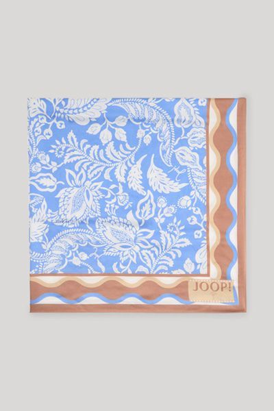 Joop! Augusta Hellblau & Braun Gemusterter Viskosemischung Schal