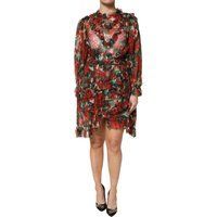 Blumendruck Mini-Kleid mit Rüschen