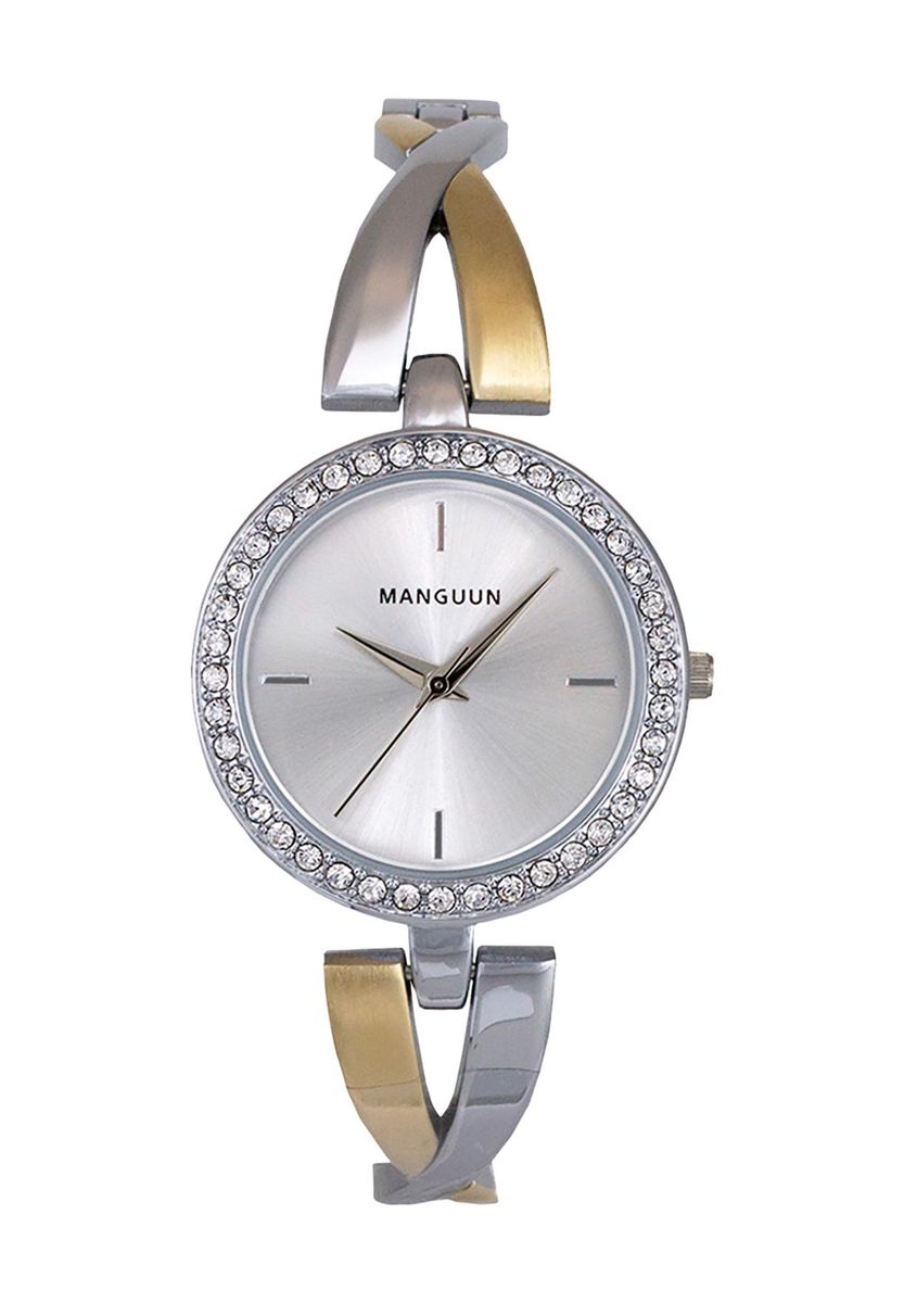 Elegante zweifarbige Armbanduhr