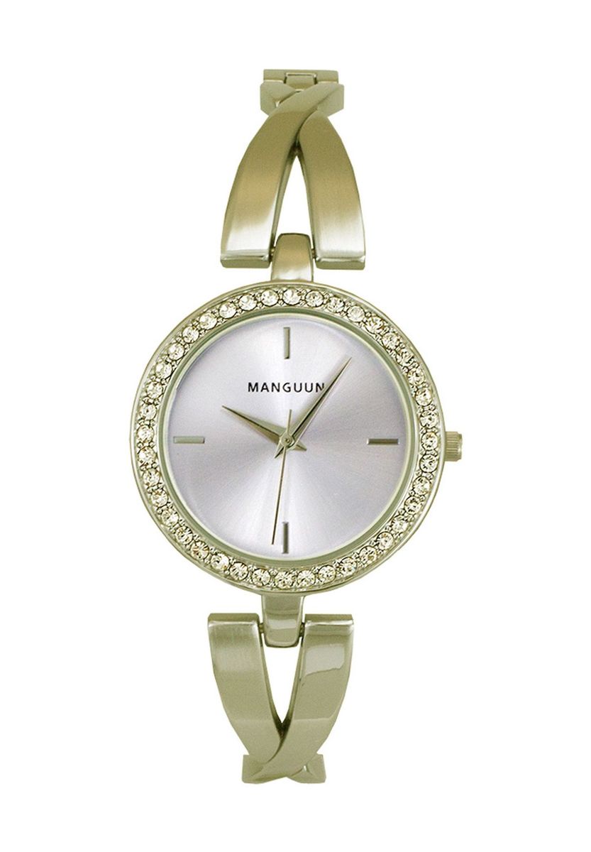 Elegante Damenuhr mit Strassakzenten