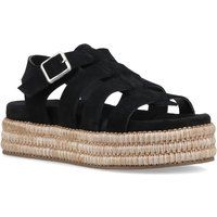 Hush Puppies Rosetta Gladiator Leder Damen Sandalen Schwarz/Tan
