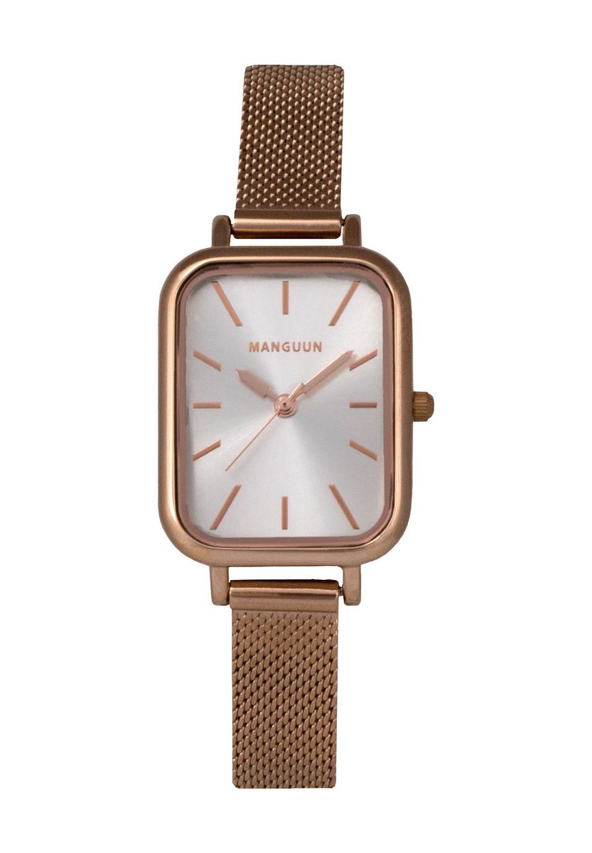 Elegante Roségold Mesh Uhr