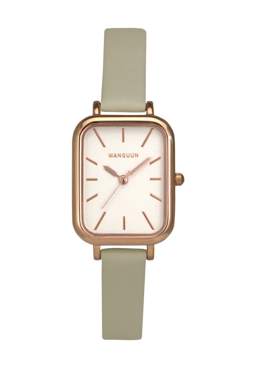 Damen Quadratische Roségold Uhr
