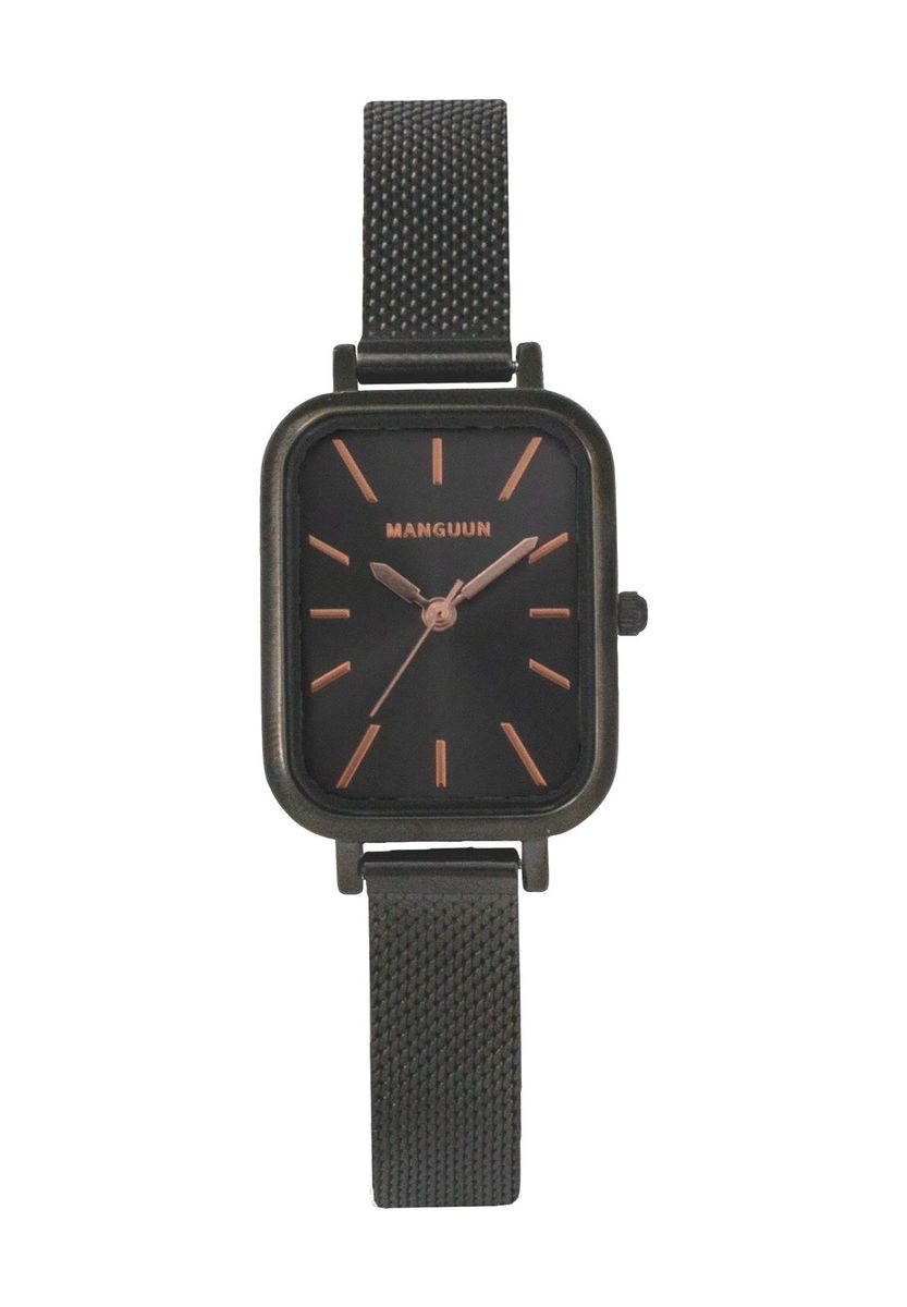 Minimalistische Armbanduhr mit quadratischem Zifferblatt