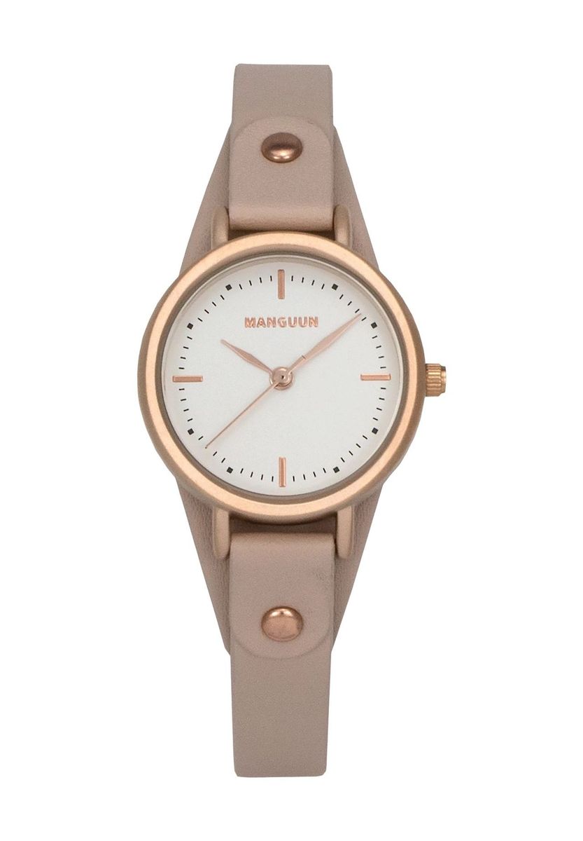 Elegante beige Damen Armbanduhr