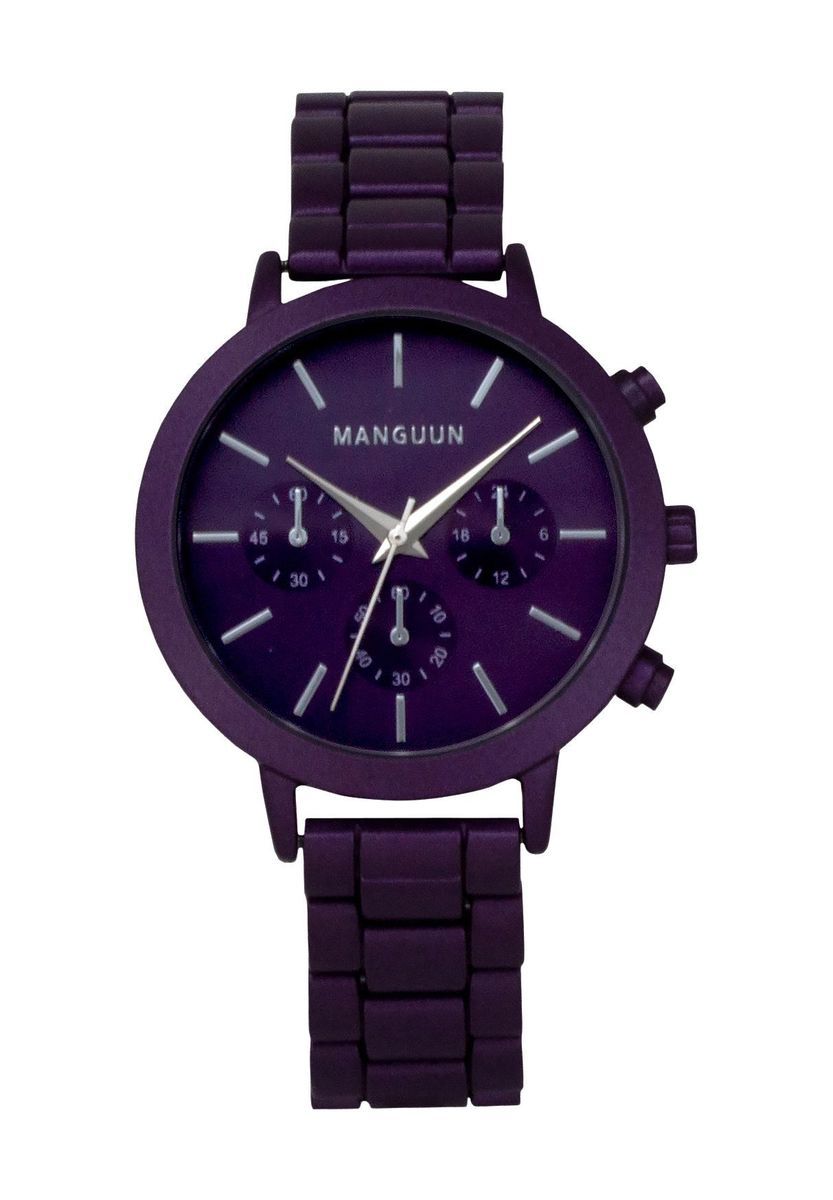 Moderne Lila Chronographen-Stil Uhr
