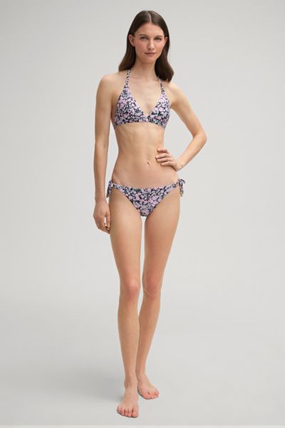 Bikinihose mit Blumenmuster und Seitenschnürung