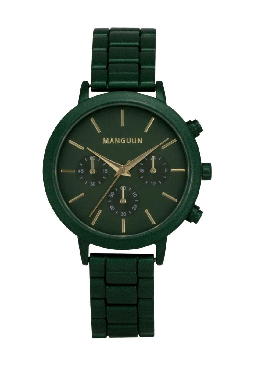 Grüne modische Chronograph-Stil Uhr