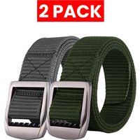 Herren Canvas Stoffgürtel 2er-Pack