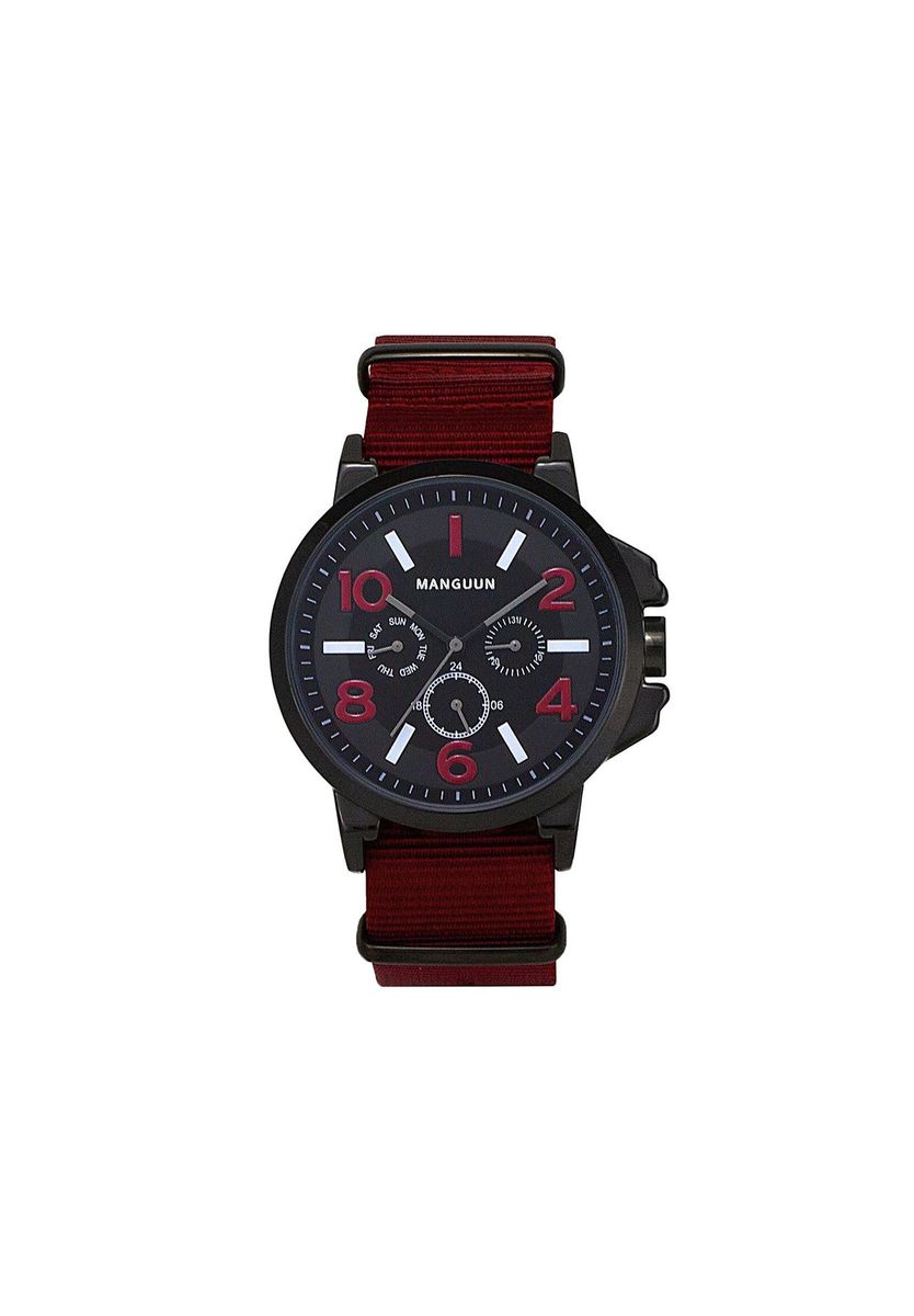 Herren Analog Uhr mit Textilarmband