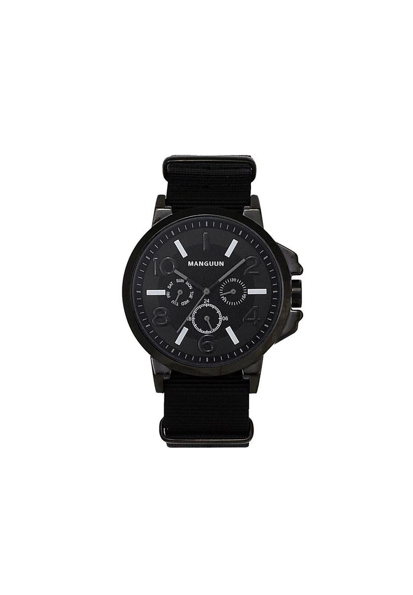 Herren Schwarze Analoge Armbanduhr