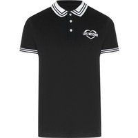 Love Moschino Schwarzes Logo Poloshirt