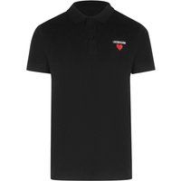 Klassisches schwarzes Poloshirt mit Logo