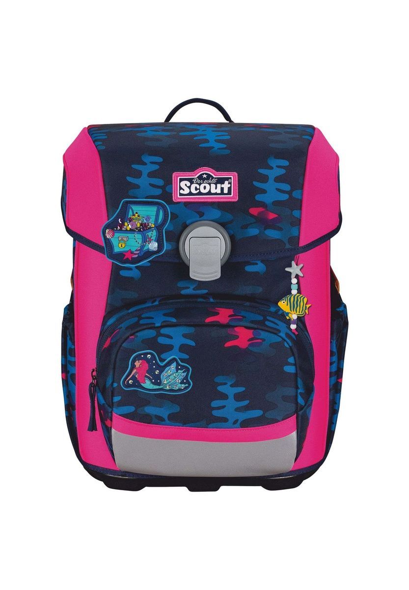 Kinder Schulranzen-Set Blau und Pink