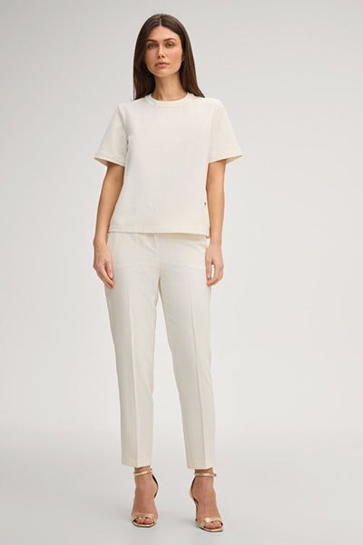 Marc Cain Bini Off-White Blusenshirt mit Reißverschluss hinten