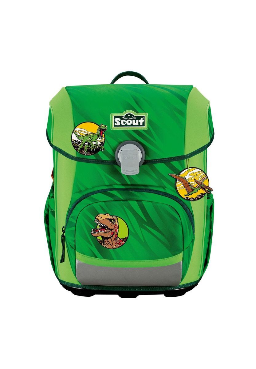 Grünes Dinosaurier Schulranzen Set 4-Teilig